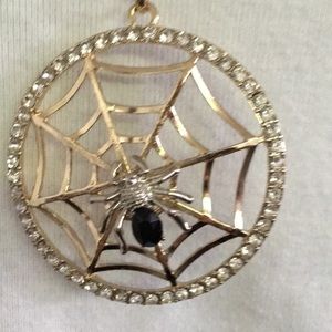 Spider/Web Medallion Long Necklace
